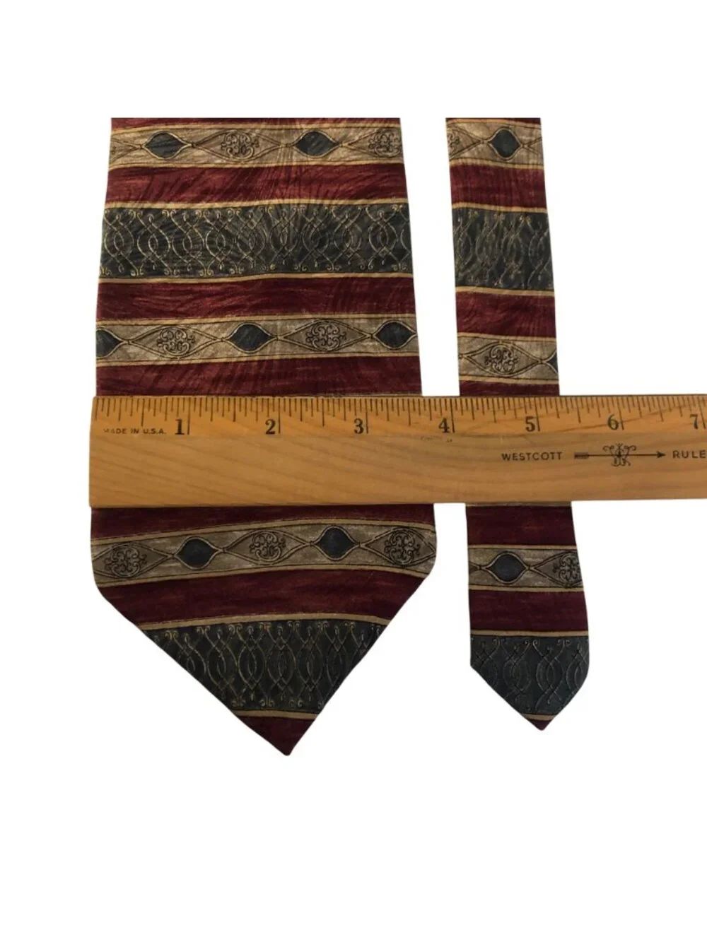 Stafford Executive Silk Striped Tie Red Blue Geometric Office Work Formal Gift